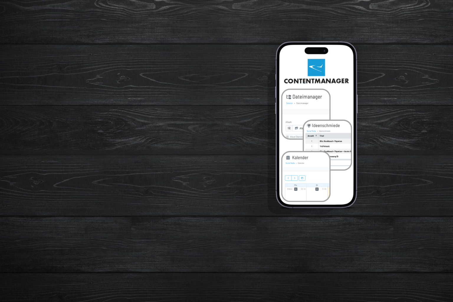 Content Manager auf dem Smartphone: geplante Beiträge